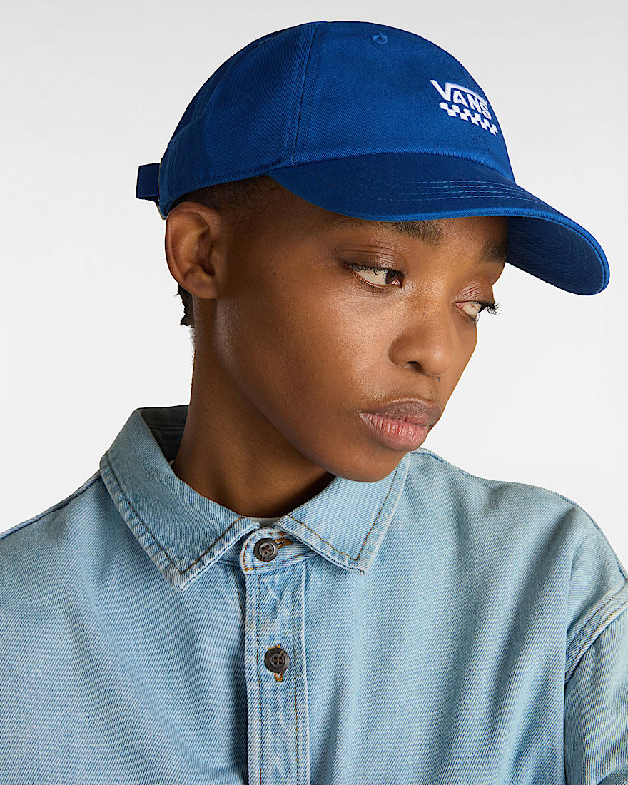 Court Side Curved Bill Jockey Cap VANS Blau ALT3