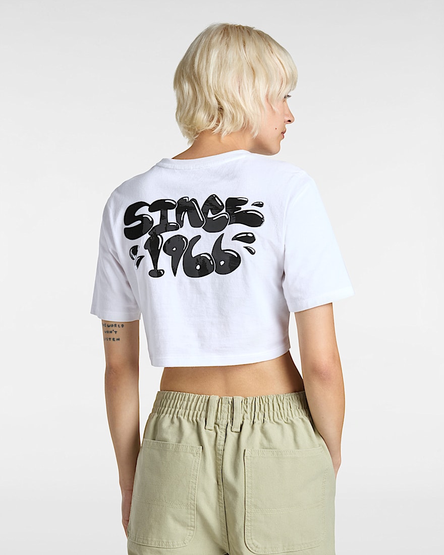 Busted Type Crop RundhalsTShirt VANS Wei ALT3