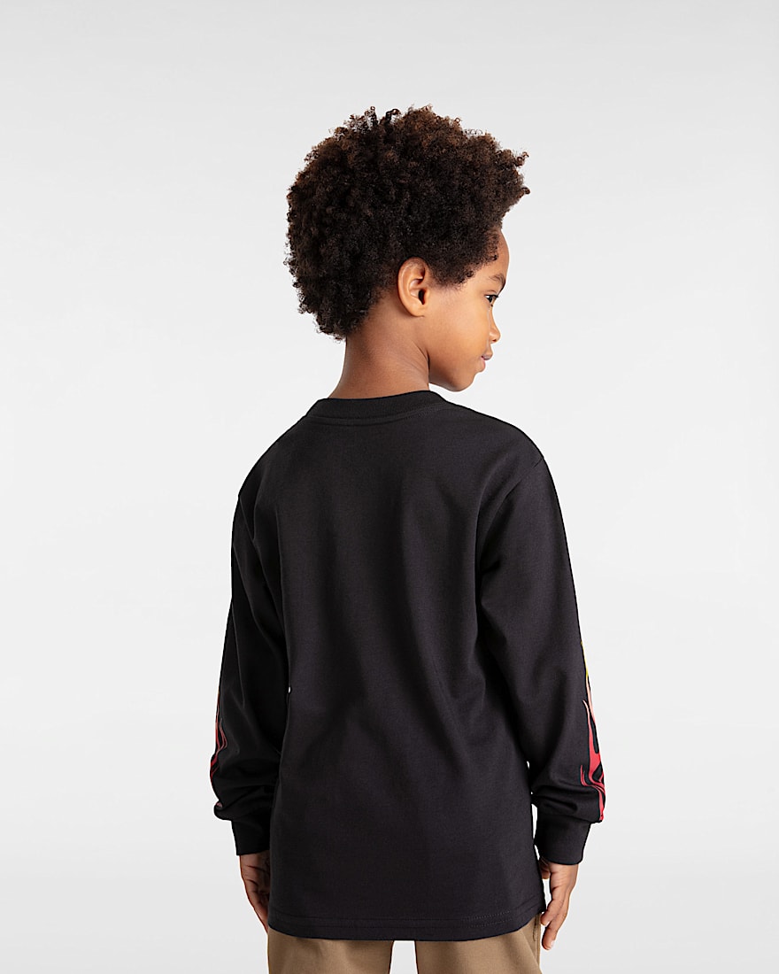 Kleine Kinder Flame Thrower Langarmshirt 28 Jahre VANS Schwarz ALT3