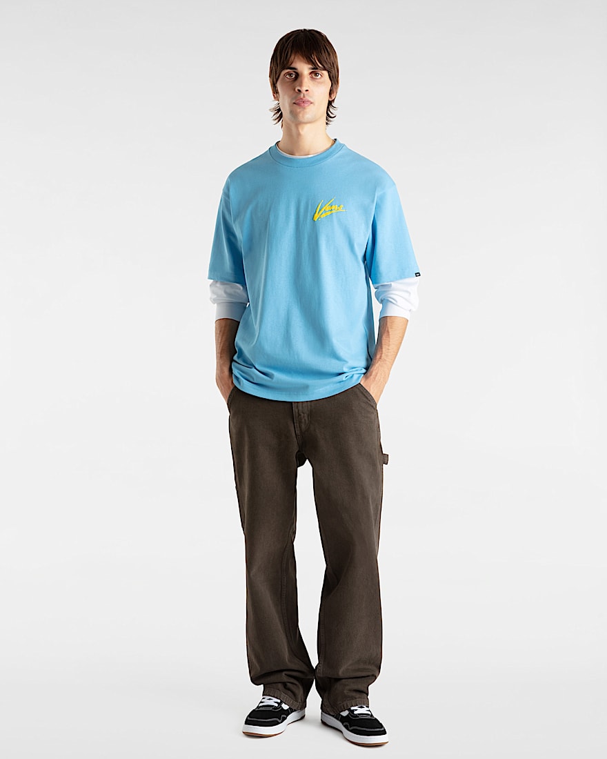 Brush Script TShirt VANS Blau ALT2