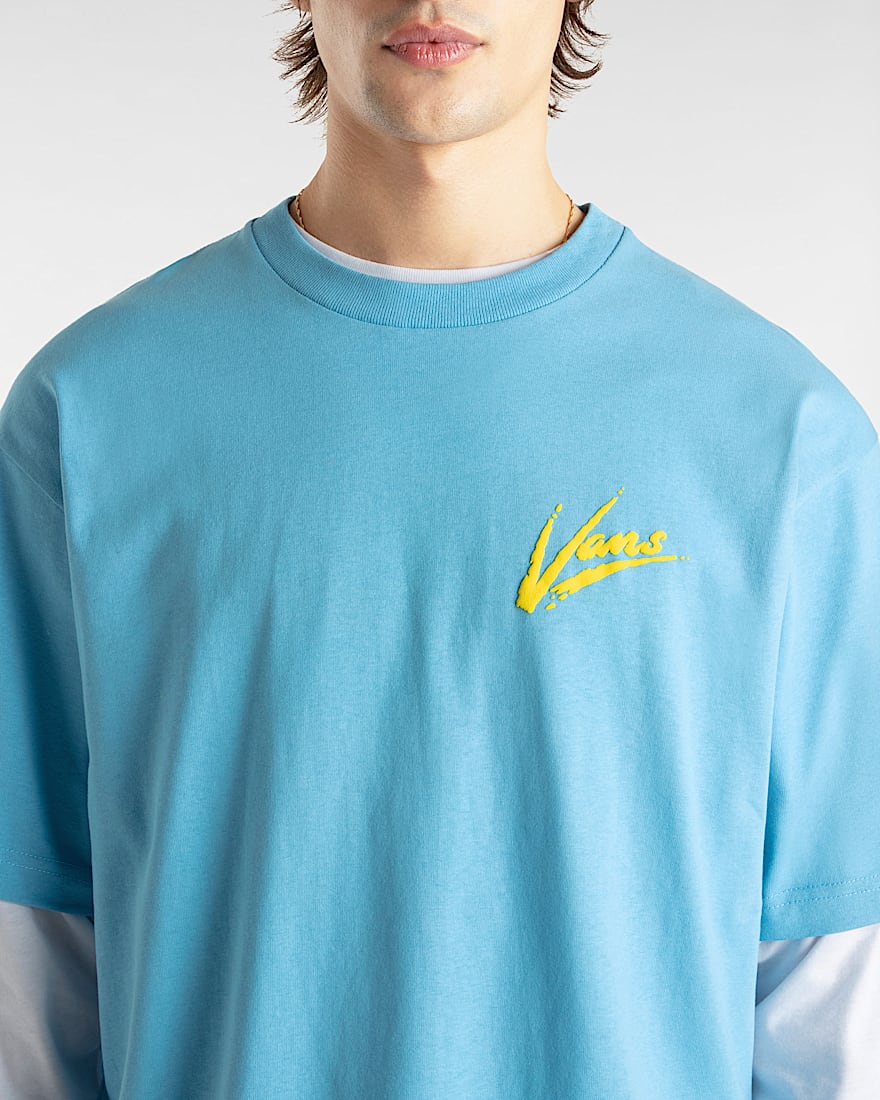 Brush Script TShirt VANS Blau ALT6