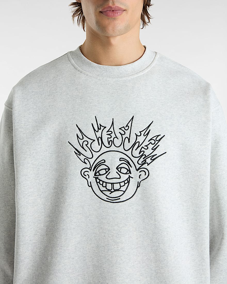 Skate Smile Spike RundhalsSweatshirt VANS Grau ALT6