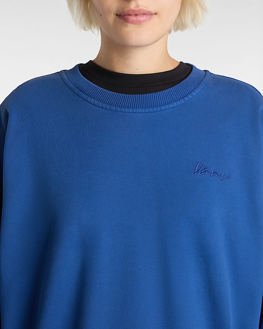 Retro RundhalsSweatshirt VANS Blau ALT6
