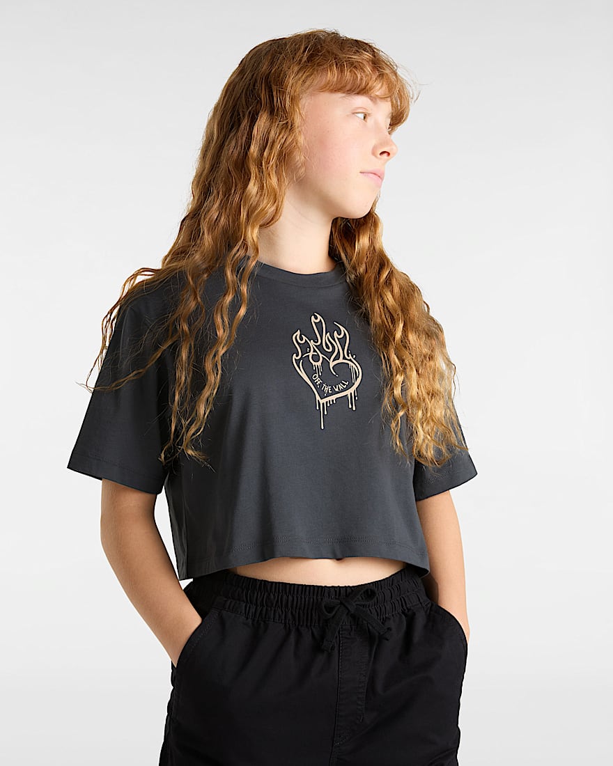 Kinder Fire In Your Heart TShirt 814 Jahre VANS Grau ALT2