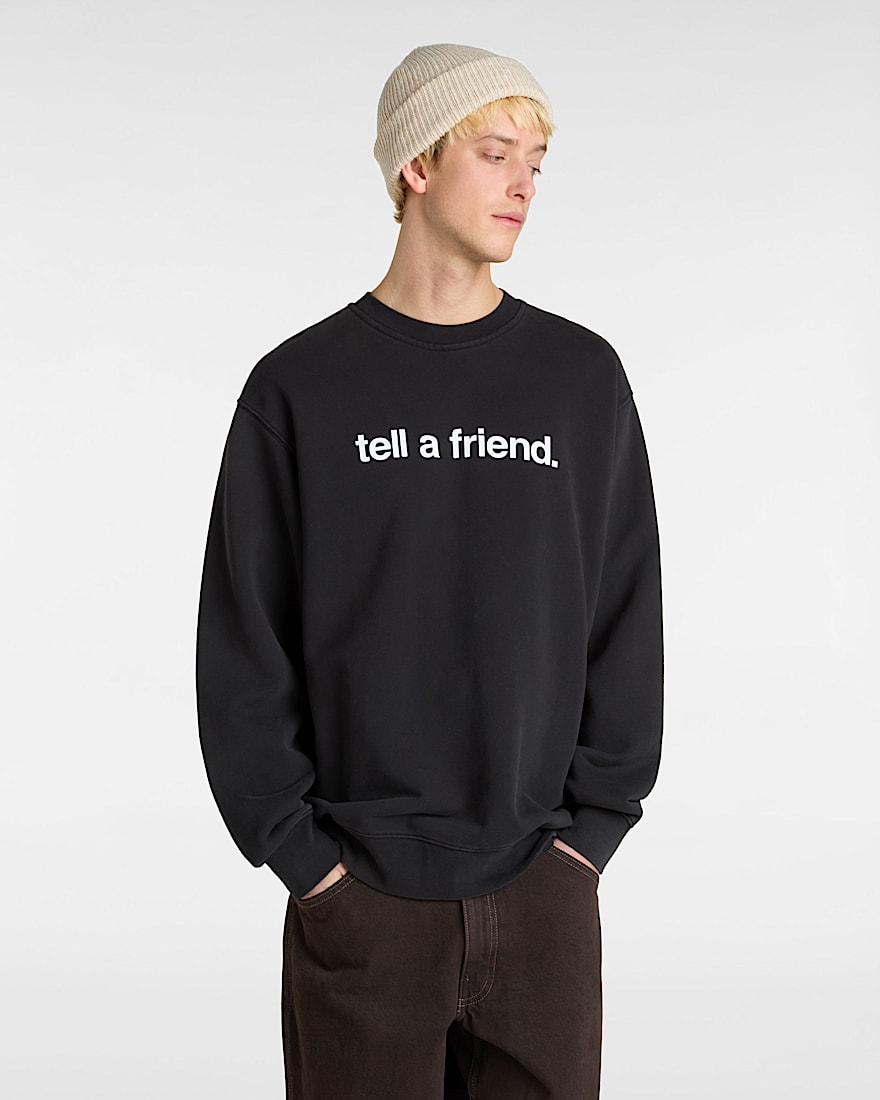 Tell a Friend Crew Sweatshirt VANS Schwarz ALT2