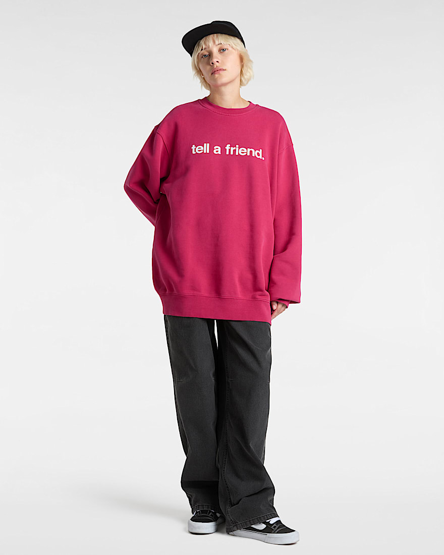 Tell a Friend Crew Sweatshirt VANS Rosa ALT3