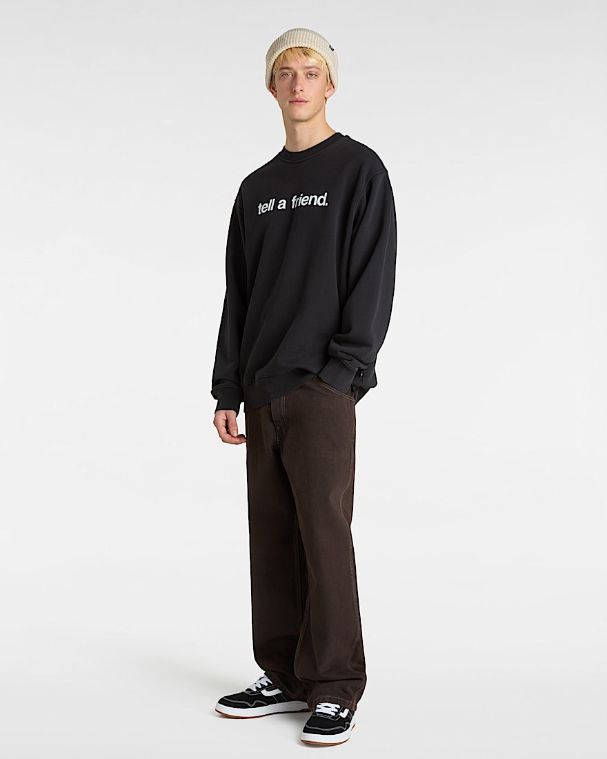Tell a Friend Crew Sweatshirt VANS Schwarz ALT4