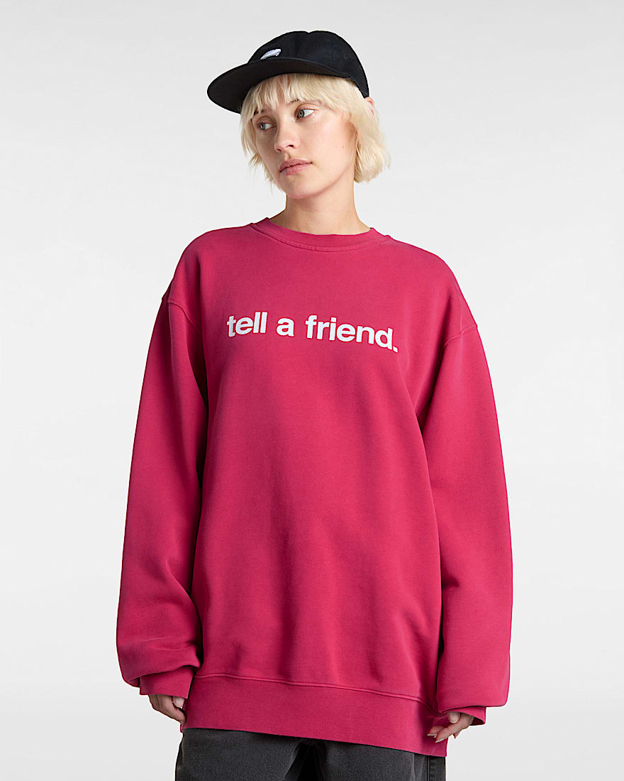 Tell a Friend Crew Sweatshirt VANS Rosa ALT8