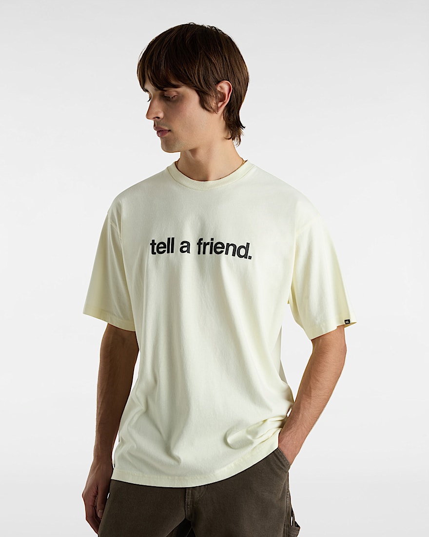 Tell a Friend TShirt VANS Beige ALT4