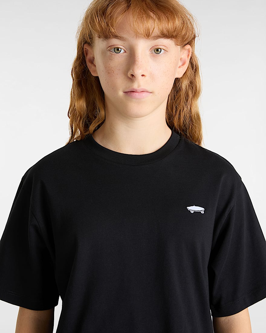 Kinder Salton Crop TShirt 814 Jahre VANS Schwarz ALT5