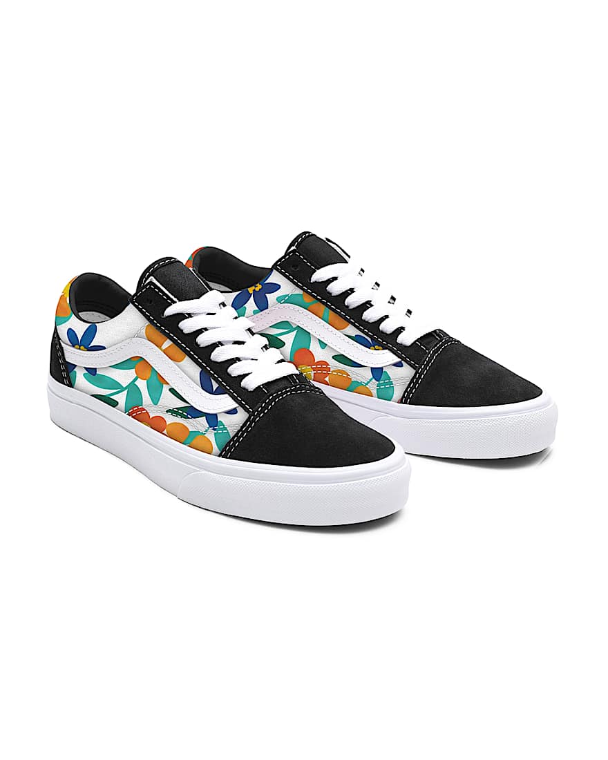 Personalisierbare Floral Old Skool VANS Multicolour HERO