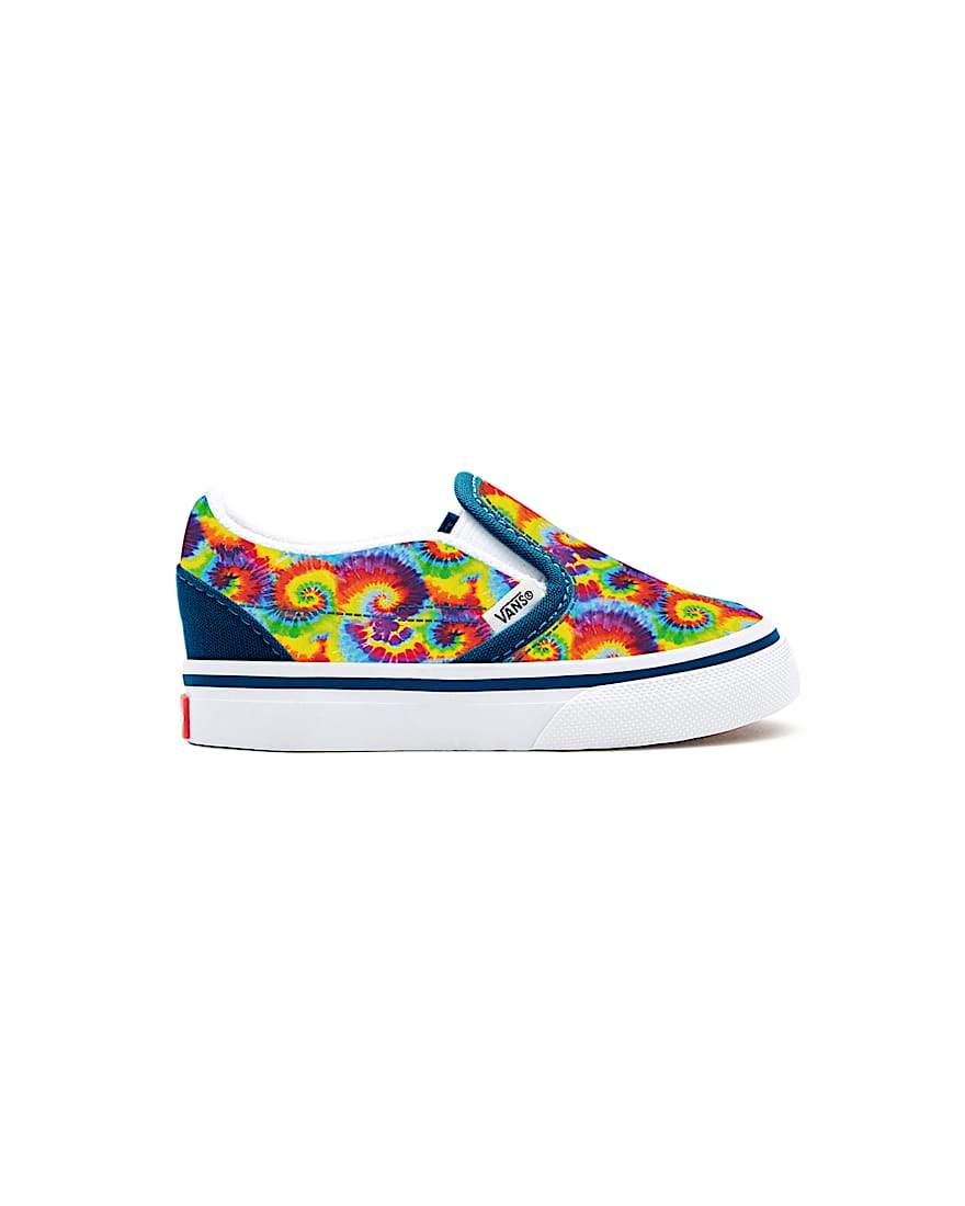 Toddler Customs Rainbow Tie Dye Slip-On Shoes (1-4 years)