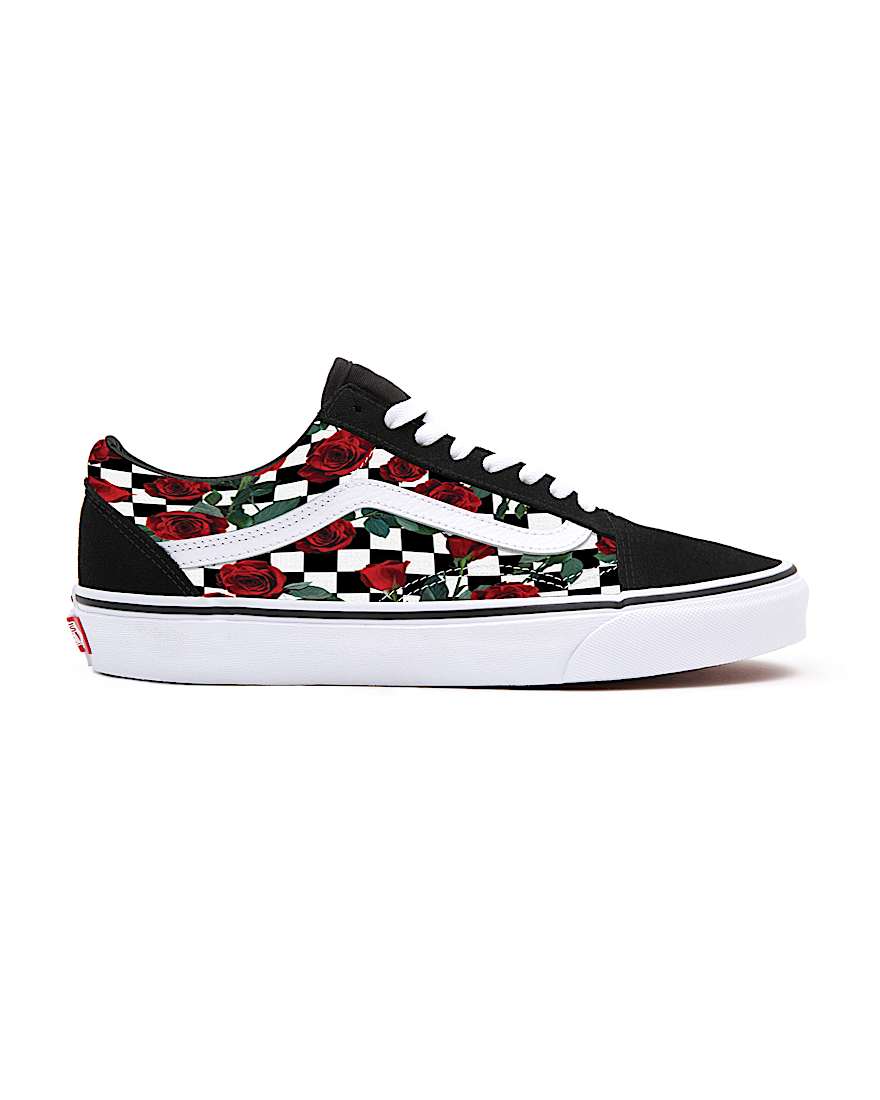 Checkerboard Roses Old Skool Personalizadas