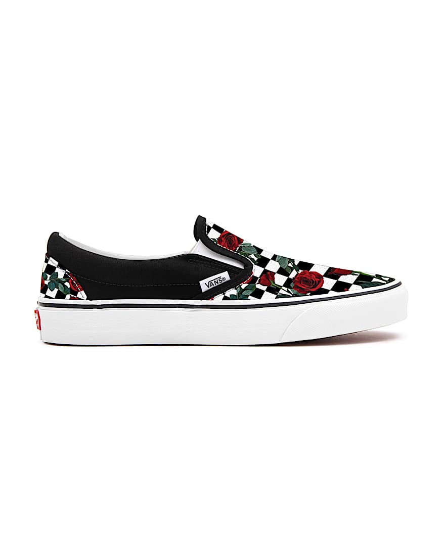 Customs Checkerboard Roses Slip-On