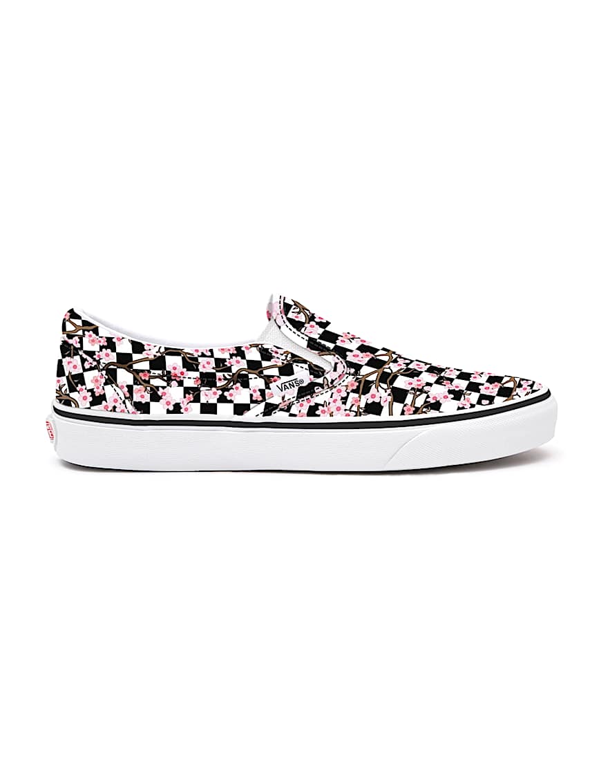 Customs Cherry Blossom Checkerboard Slip-On