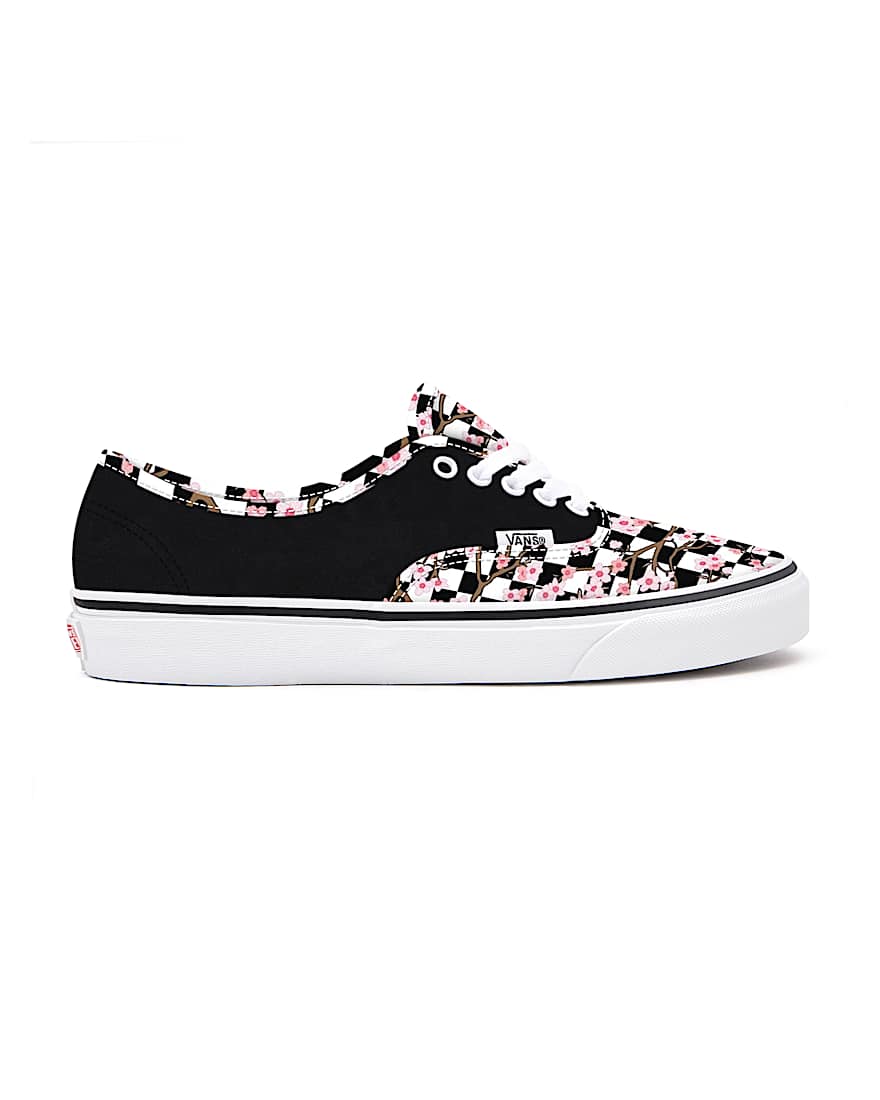 Cherry Blossom Checkerboard Authentic Personalizadas de horma ancha
