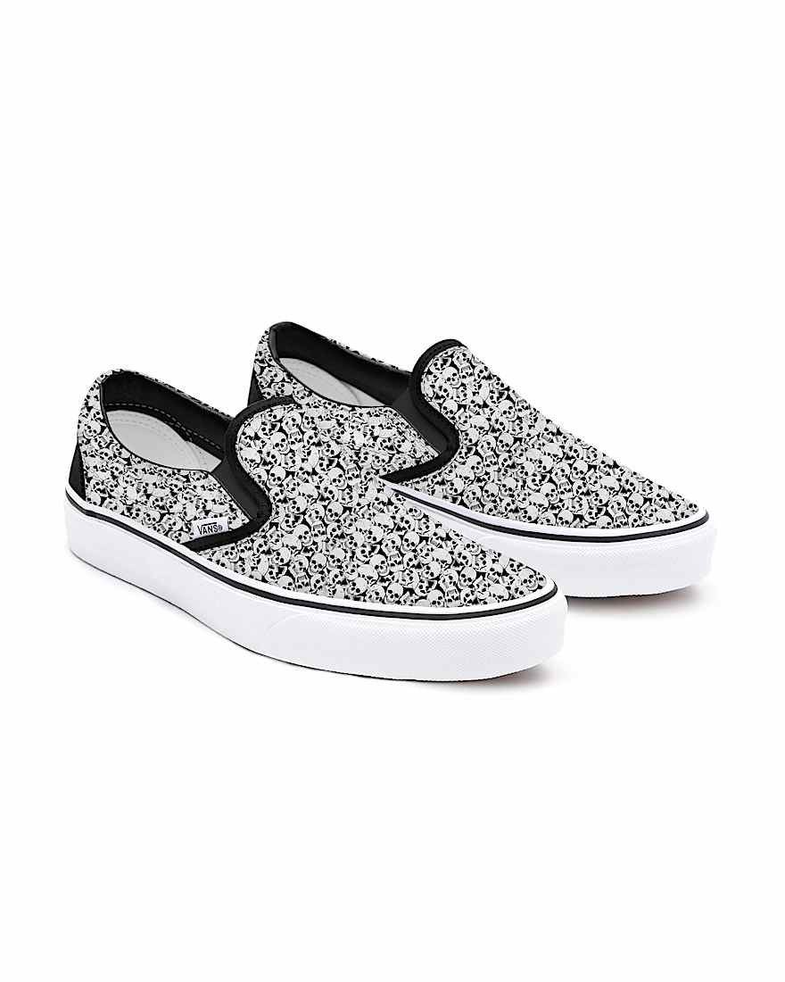 Personalisierbare Skulls SlipOn VANS Schwarz HERO