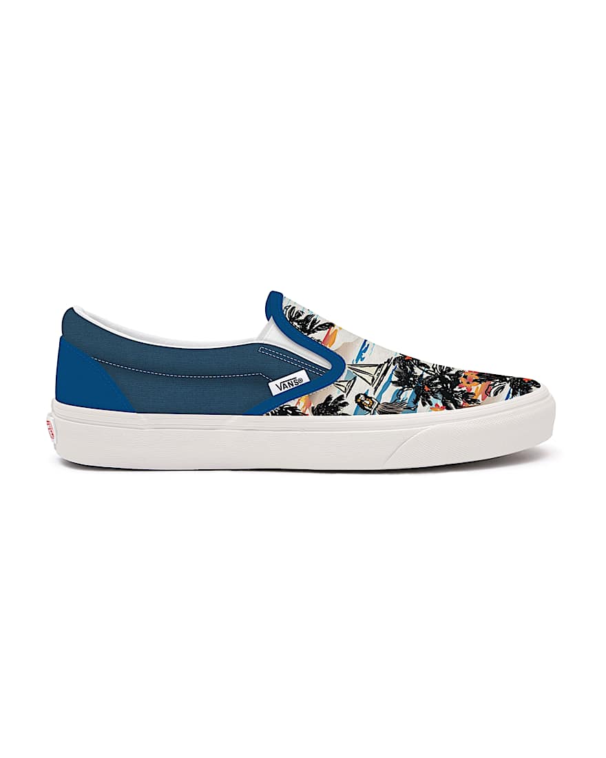 Personalisierbare Aloha SlipOn VANS Blau ALT1