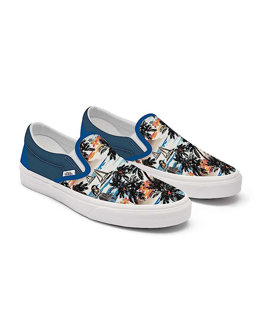 Personalisierbare Aloha SlipOn VANS Blau HERO