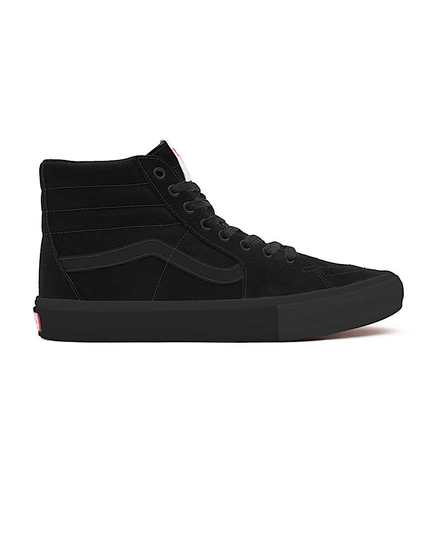 Total Black Canvas Sk8-Hi Personalizadas de horma ancha
