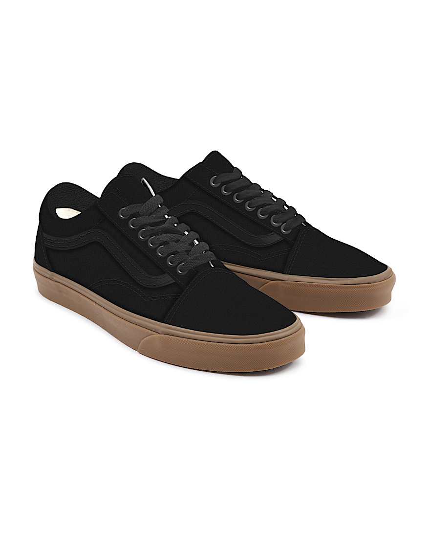 Personalisierbare Total Black Gum Sole Old Skool VANS Schwarz HERO