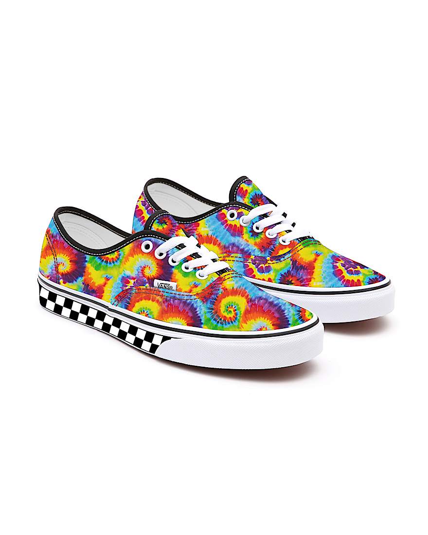 Personalisierbare Rainbow Tie Dye Authentic VANS Multicolour HERO