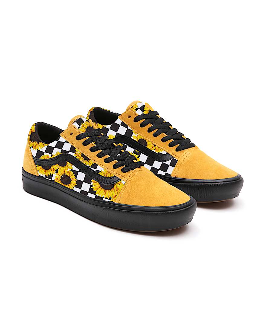 Personalisierbare Sunflowers Old Skool Platform VANS Gelb HERO