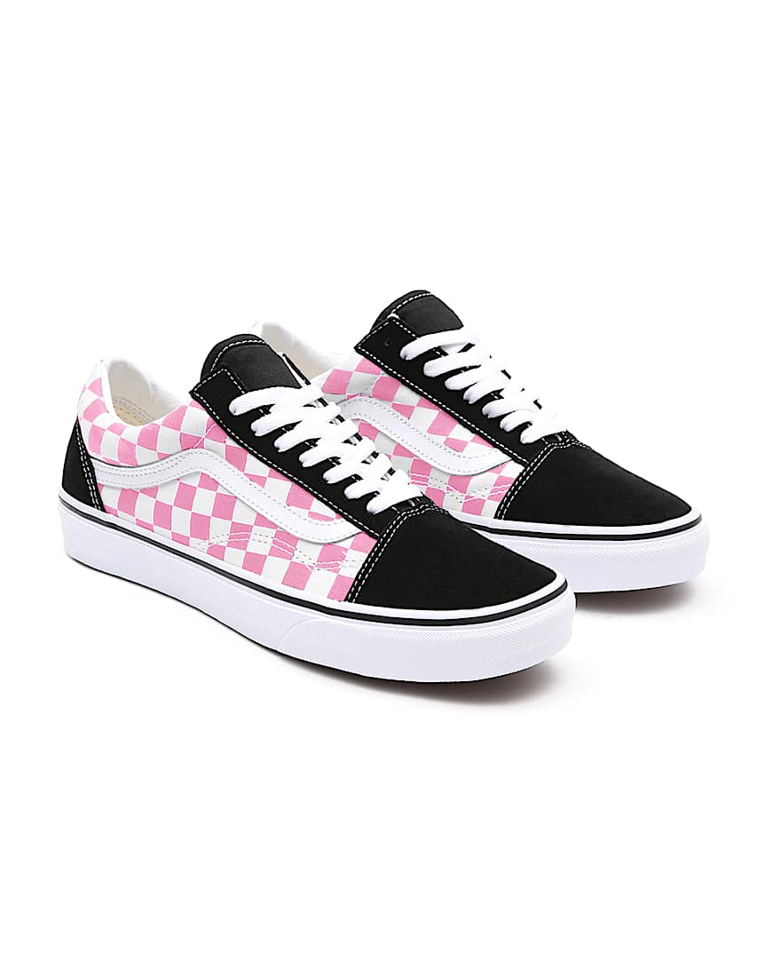 Personalisierbare Pink Checkerboard Old Skool VANS Rosa HERO
