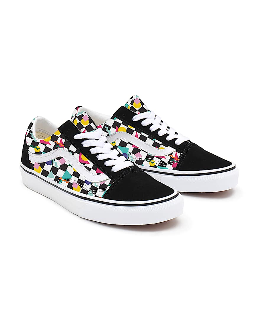 Personalisierbare Geometric Checkerboard Old Skool VANS Multicolour HERO
