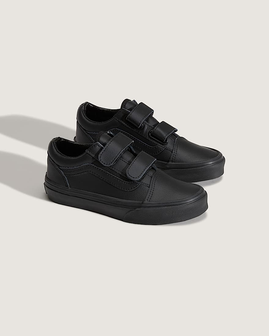 Kleine Kinder Old Skool Classic Schuhe mit Klettverschluss 48 Jahre VANS Schwarz ALT1