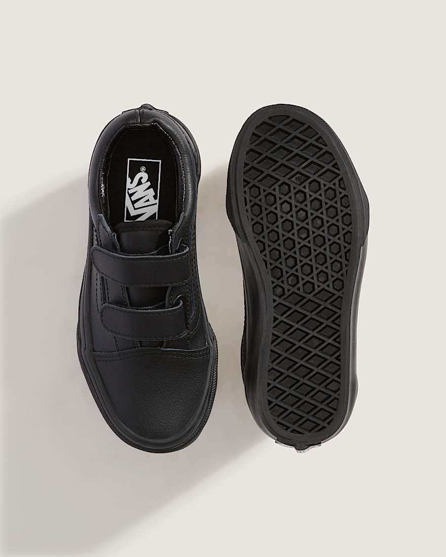 Kleine Kinder Old Skool Classic Schuhe mit Klettverschluss 48 Jahre VANS Schwarz ALT2