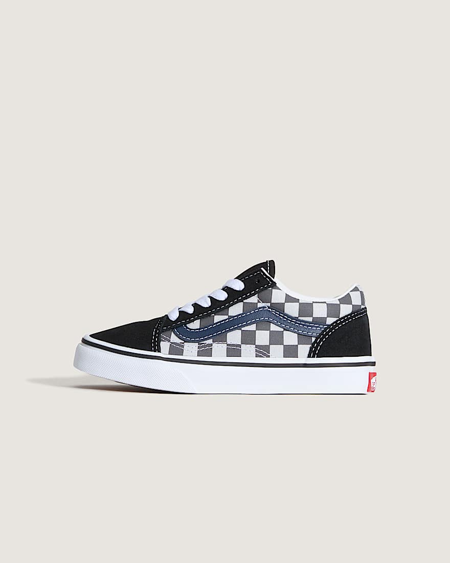 Kinder Old Skool V Checkerboard Schuhe 48 Jahre VANS Blau HERO