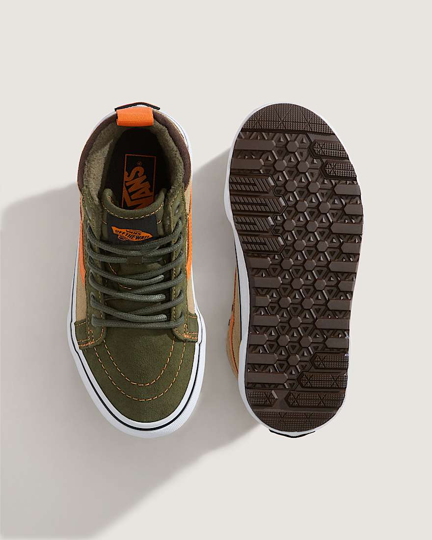 Kinder Sk8Hi Wasserabweisende Checkerboard Schuhe 814 Jahre VANS Grn ALT2