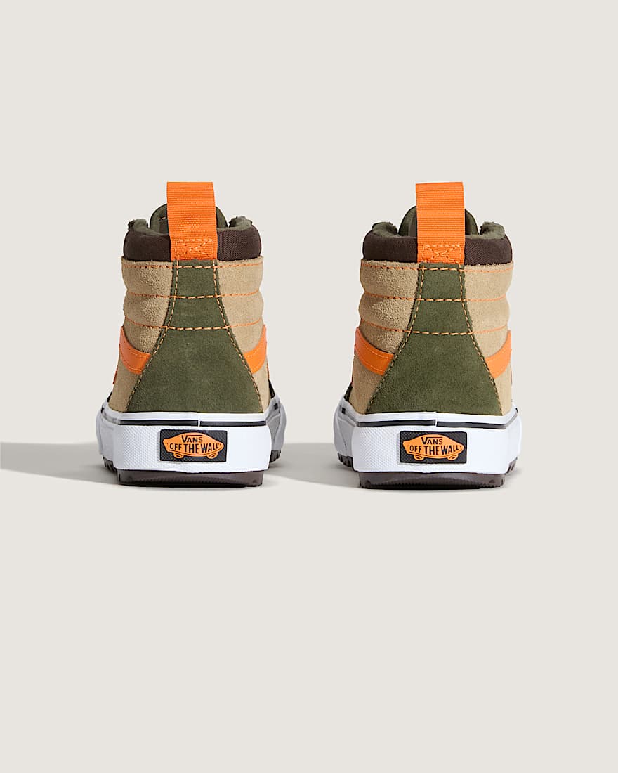 Kinder Sk8Hi Wasserabweisende Checkerboard Schuhe 814 Jahre VANS Grn ALT3