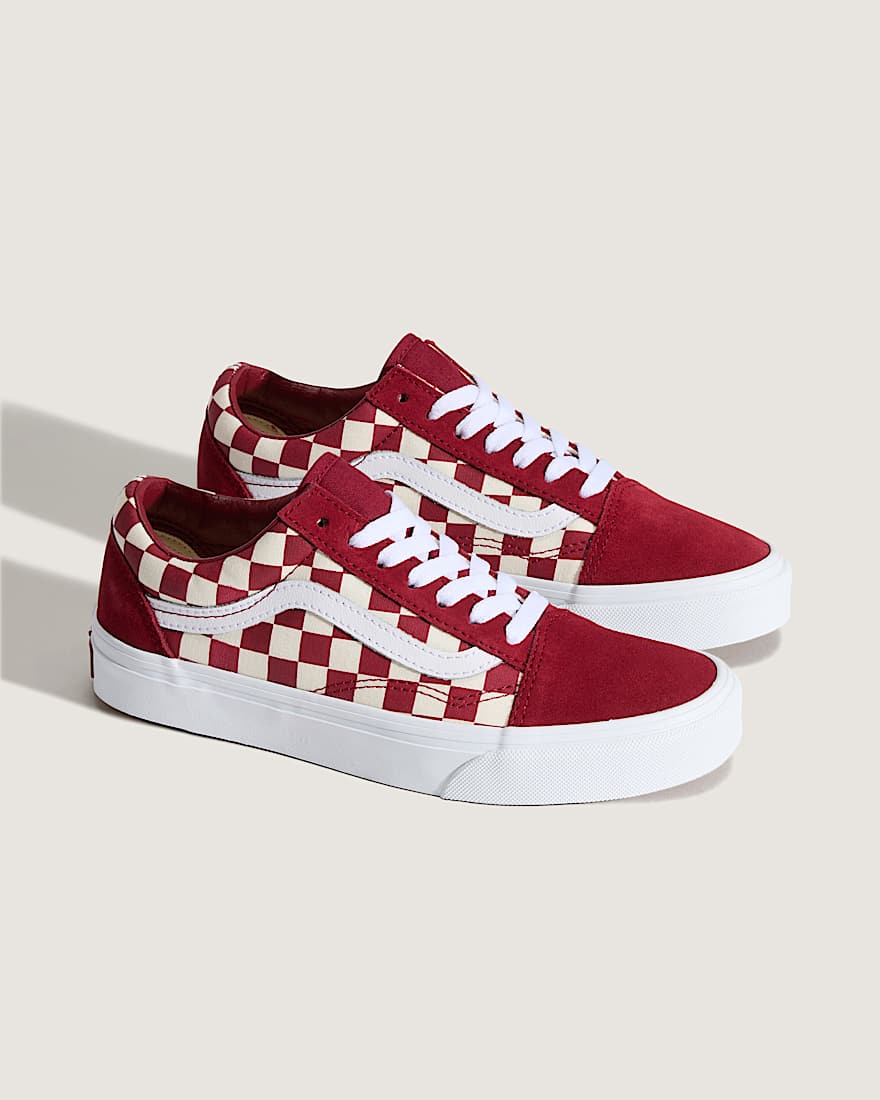 Old Skool Checkerboard Schuhe VANS Rot ALT1