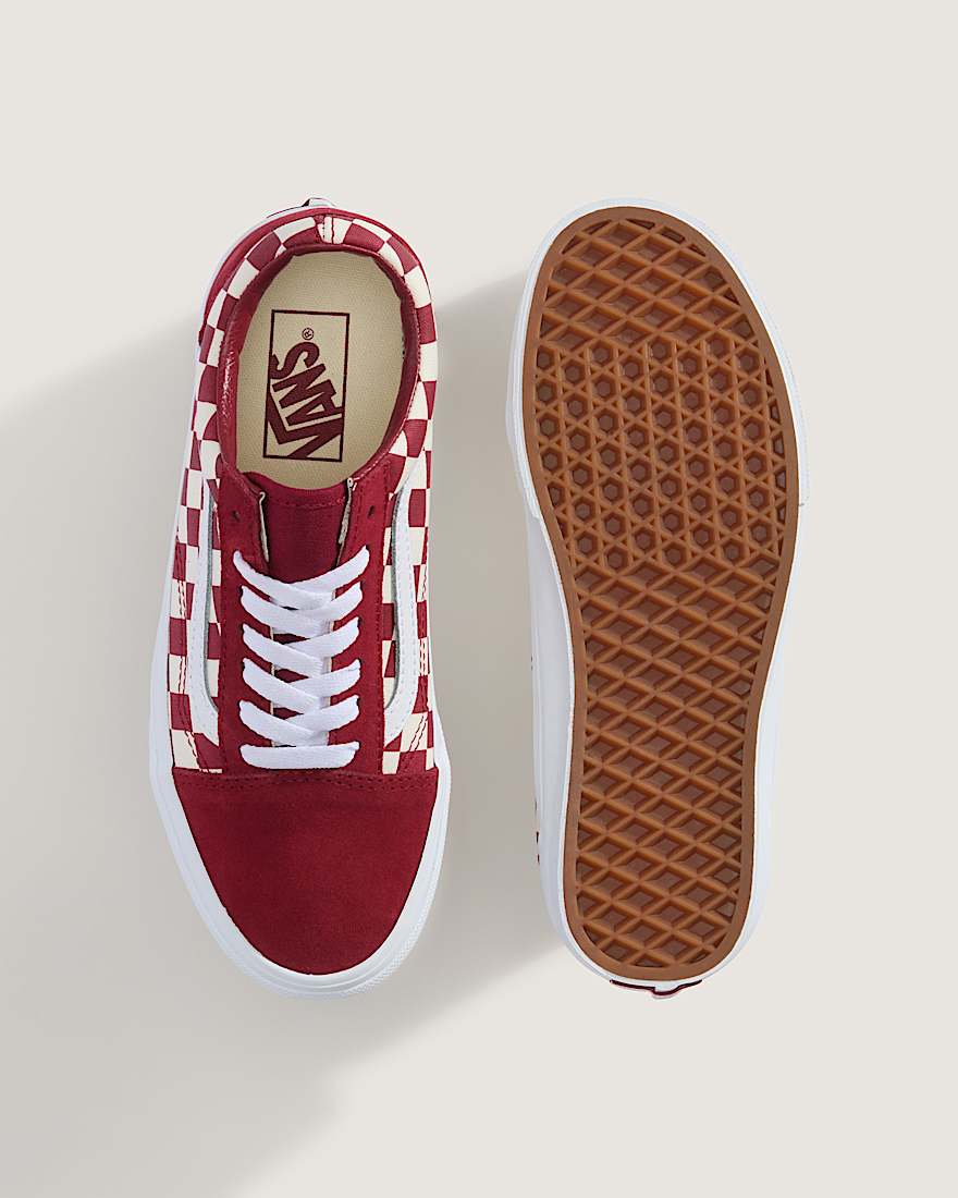 Old Skool Checkerboard Schuhe VANS Rot ALT2