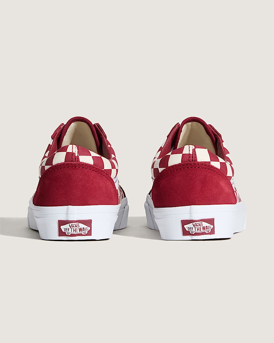 Old Skool Checkerboard Schuhe VANS Rot ALT3