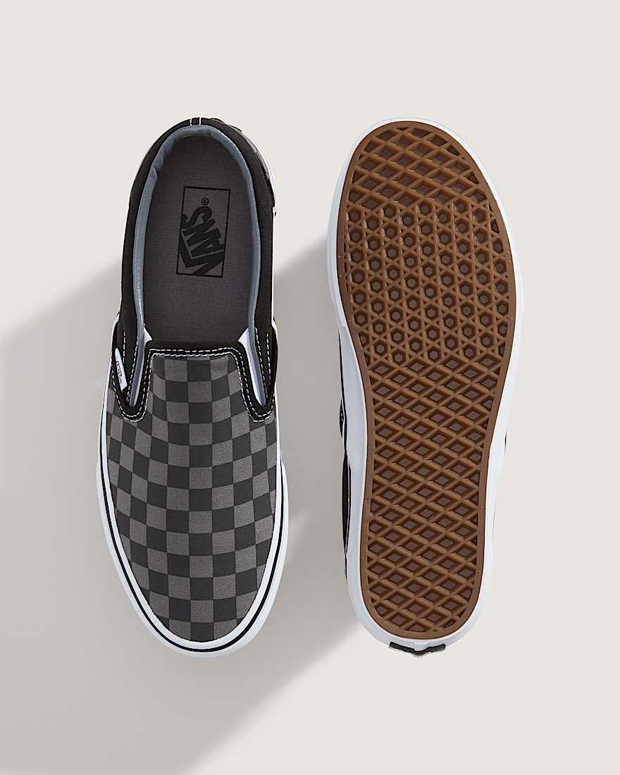 Checkerboard Classic SlipOn Schuhe VANS SchwarzGrau ALT2