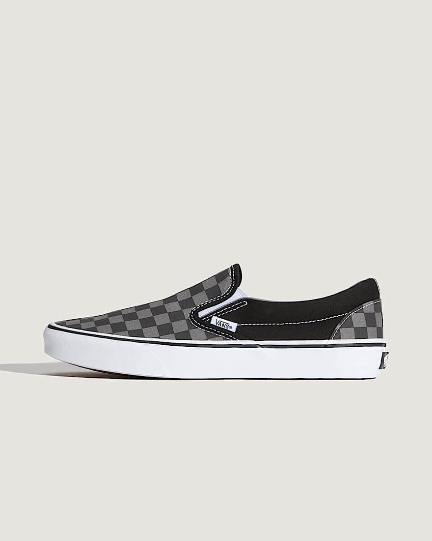 Checkerboard Classic SlipOn Schuhe VANS SchwarzGrau HERO