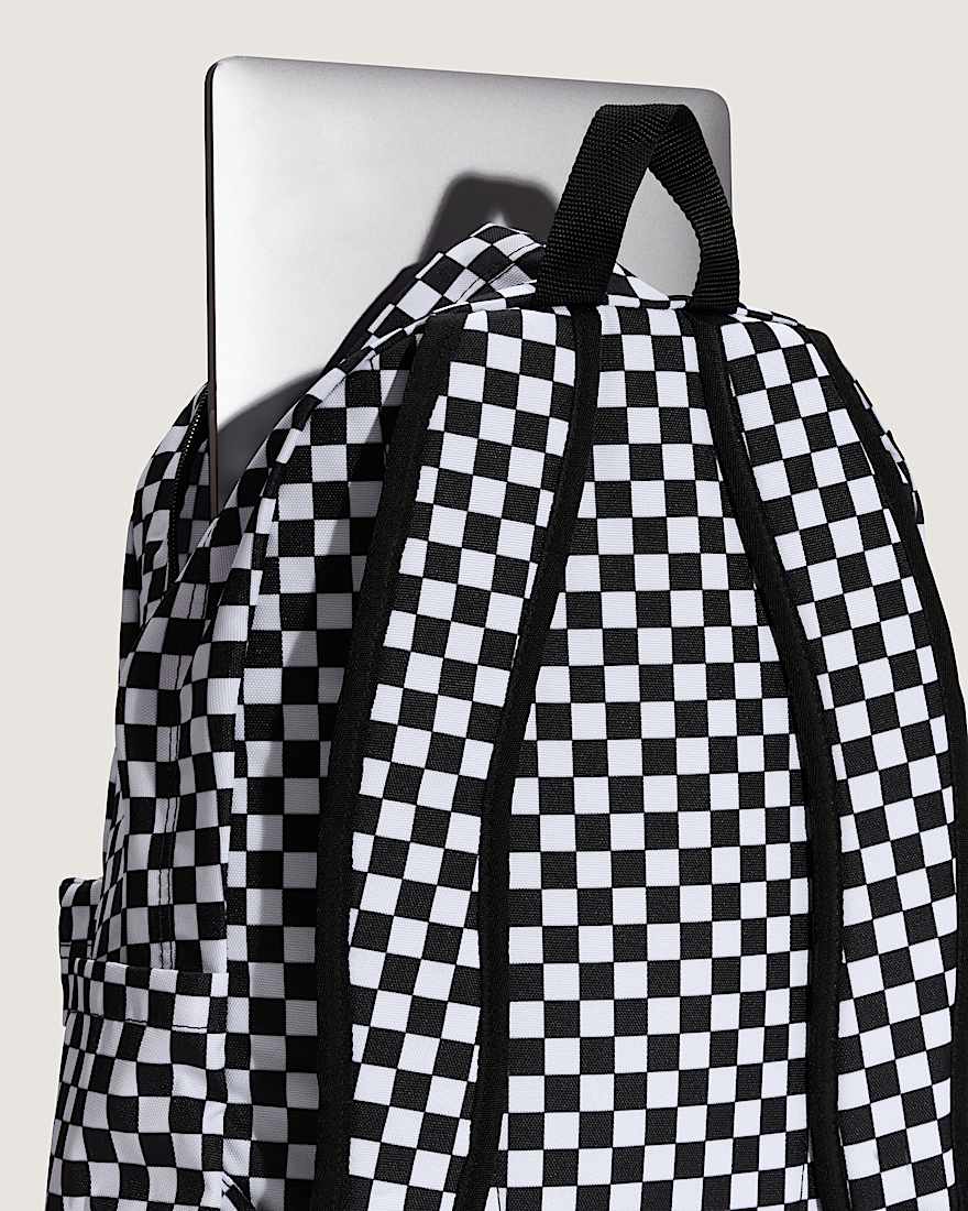 Old Skool Check Rucksack VANS Schwarz ALT4