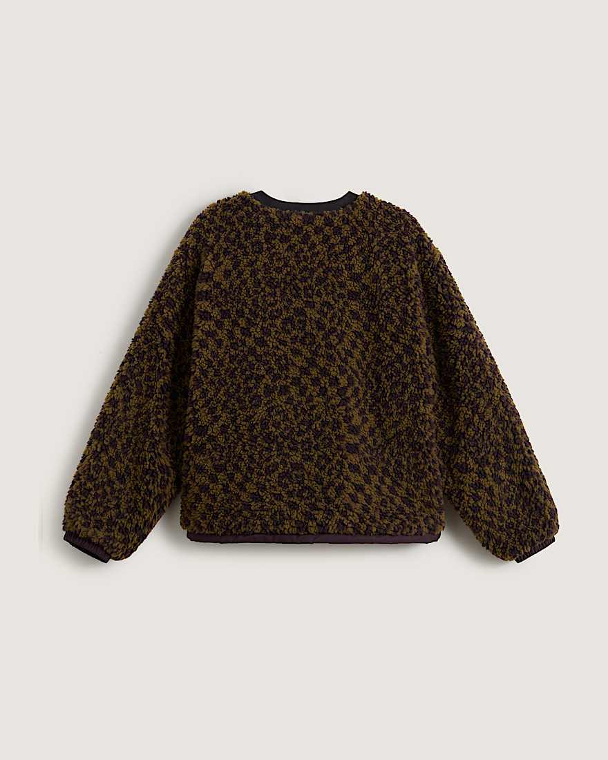 Suffolk Cheetah Check Pile Mantel VANS Blau ALT1