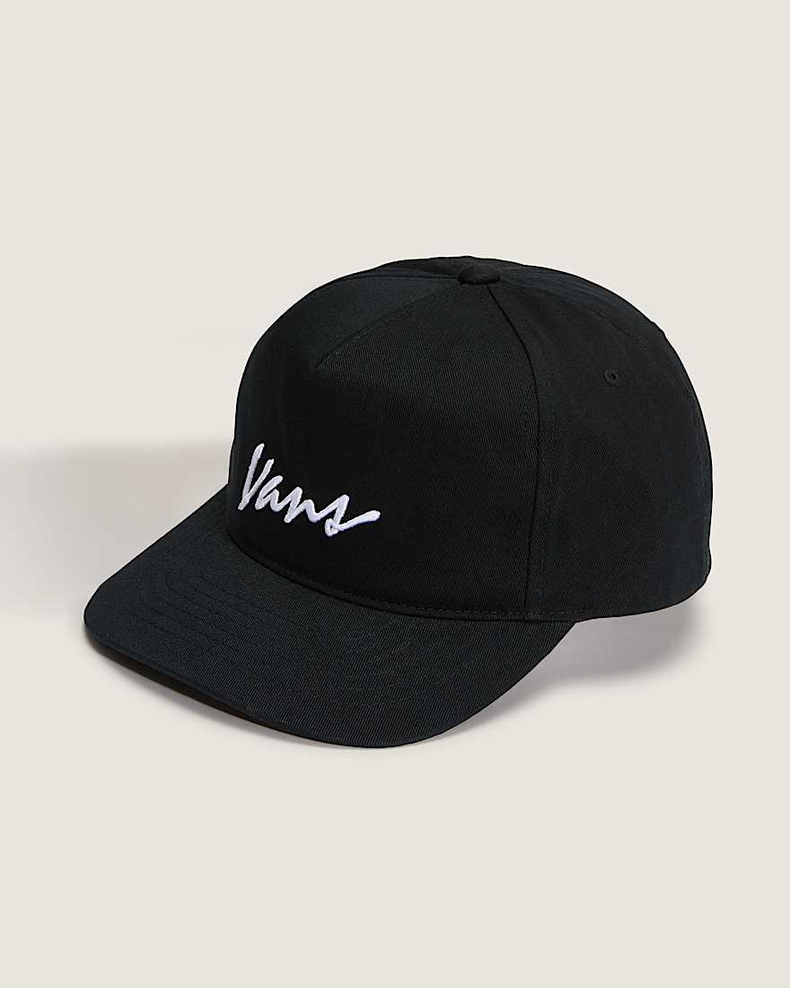 Classic Script Snapback Cap VANS Schwarz HERO