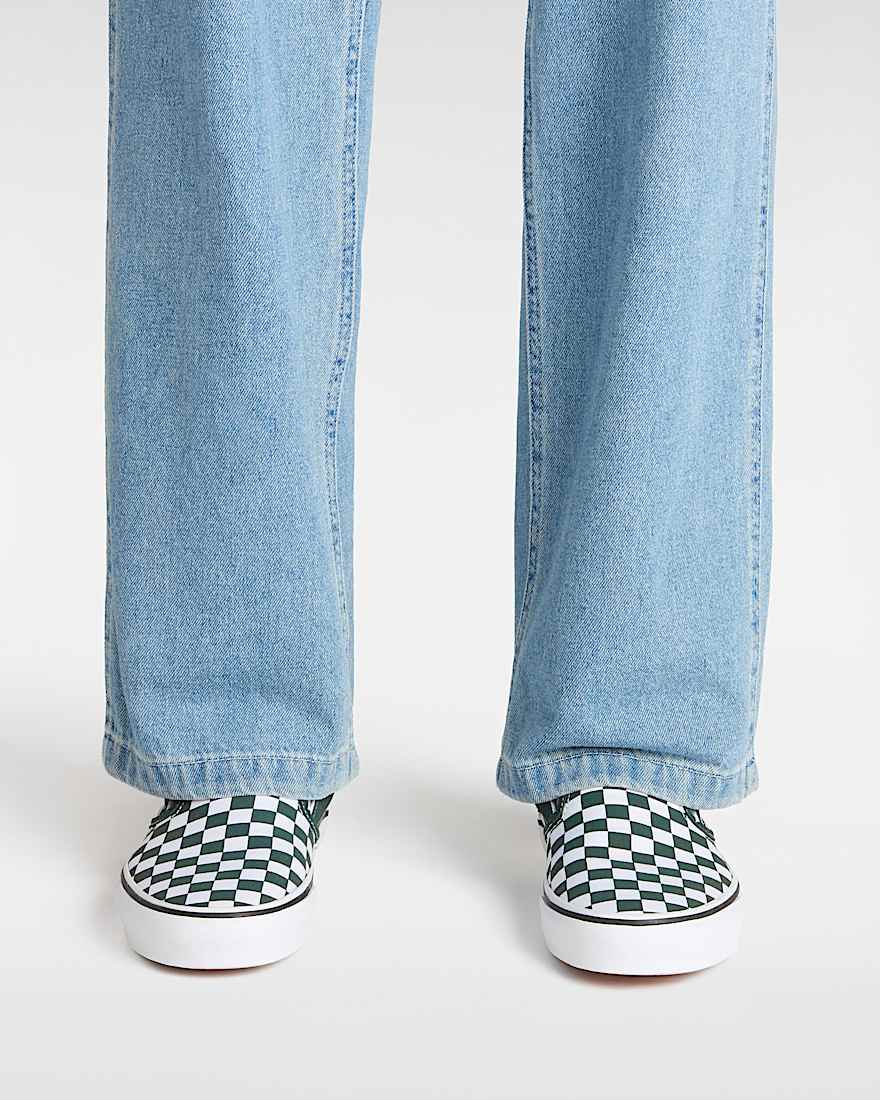 Classic SlipOn Checkerboard Schuhe VANS Grn ALT4