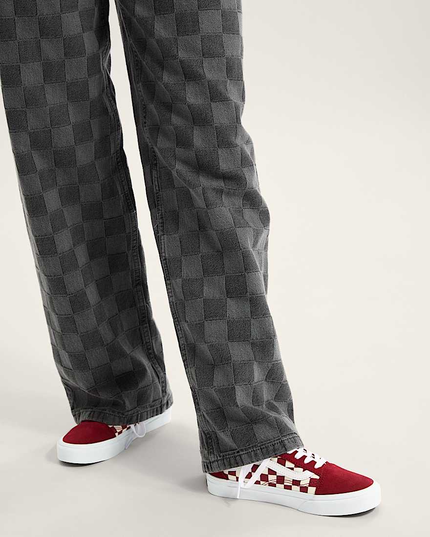 Old Skool Checkerboard Schuhe VANS Rot ALT4
