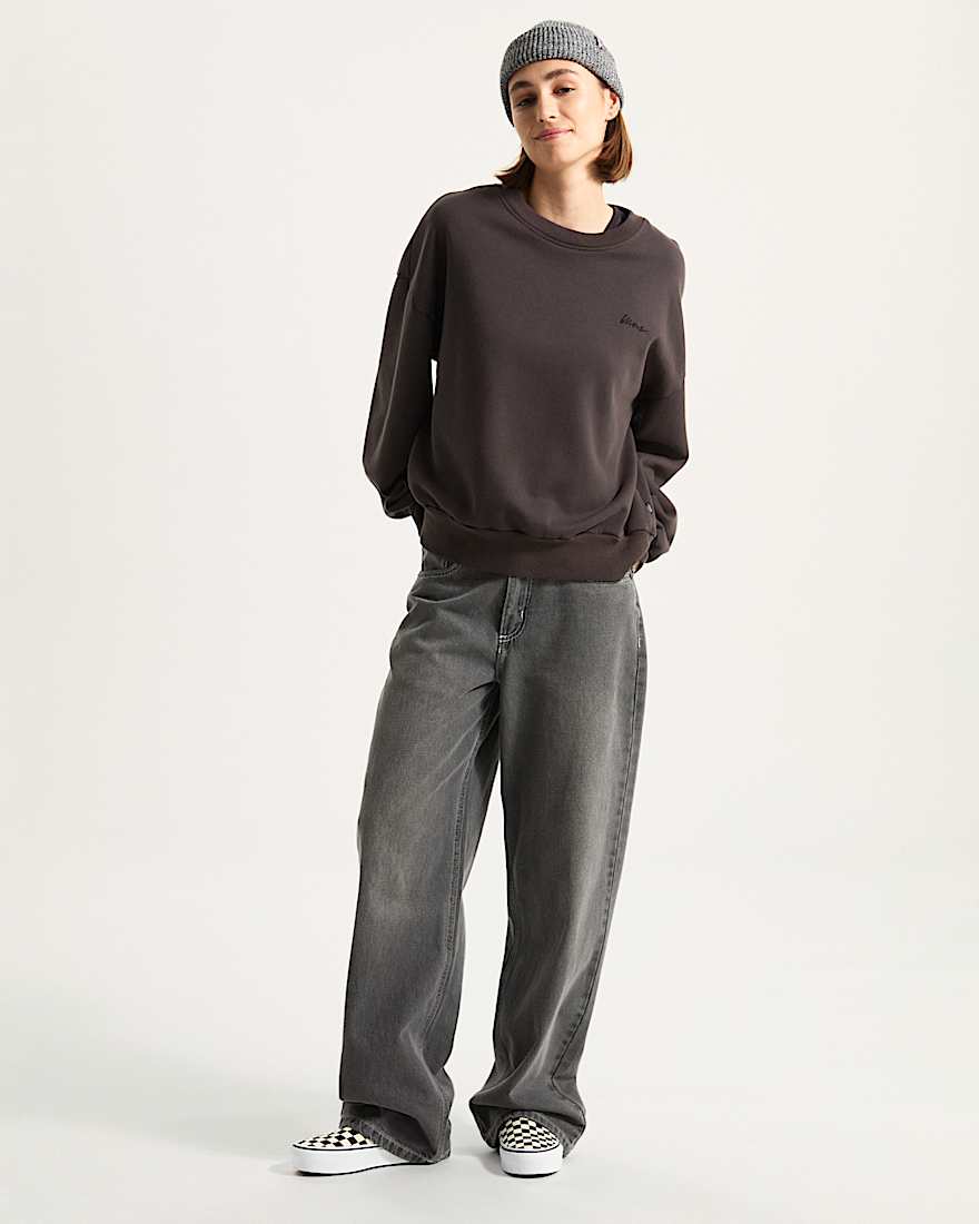 Retro RundhalsSweatshirt VANS Schwarz ALT4