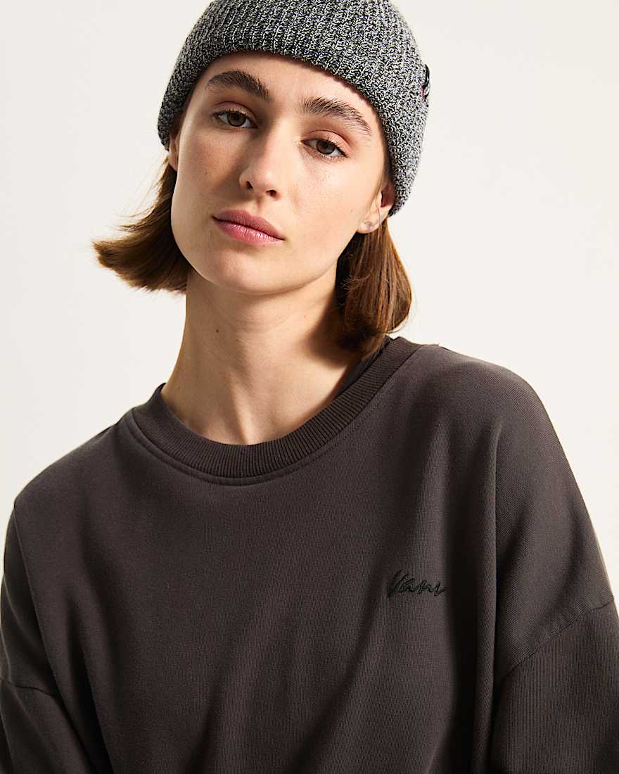 Retro RundhalsSweatshirt VANS Schwarz ALT5