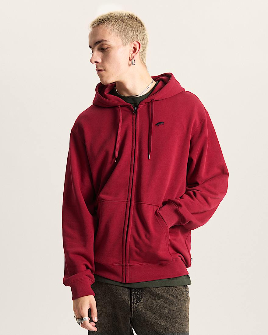 Salton Loose Hoodie mit Reiverschluss VANS Bordeaux ALT2