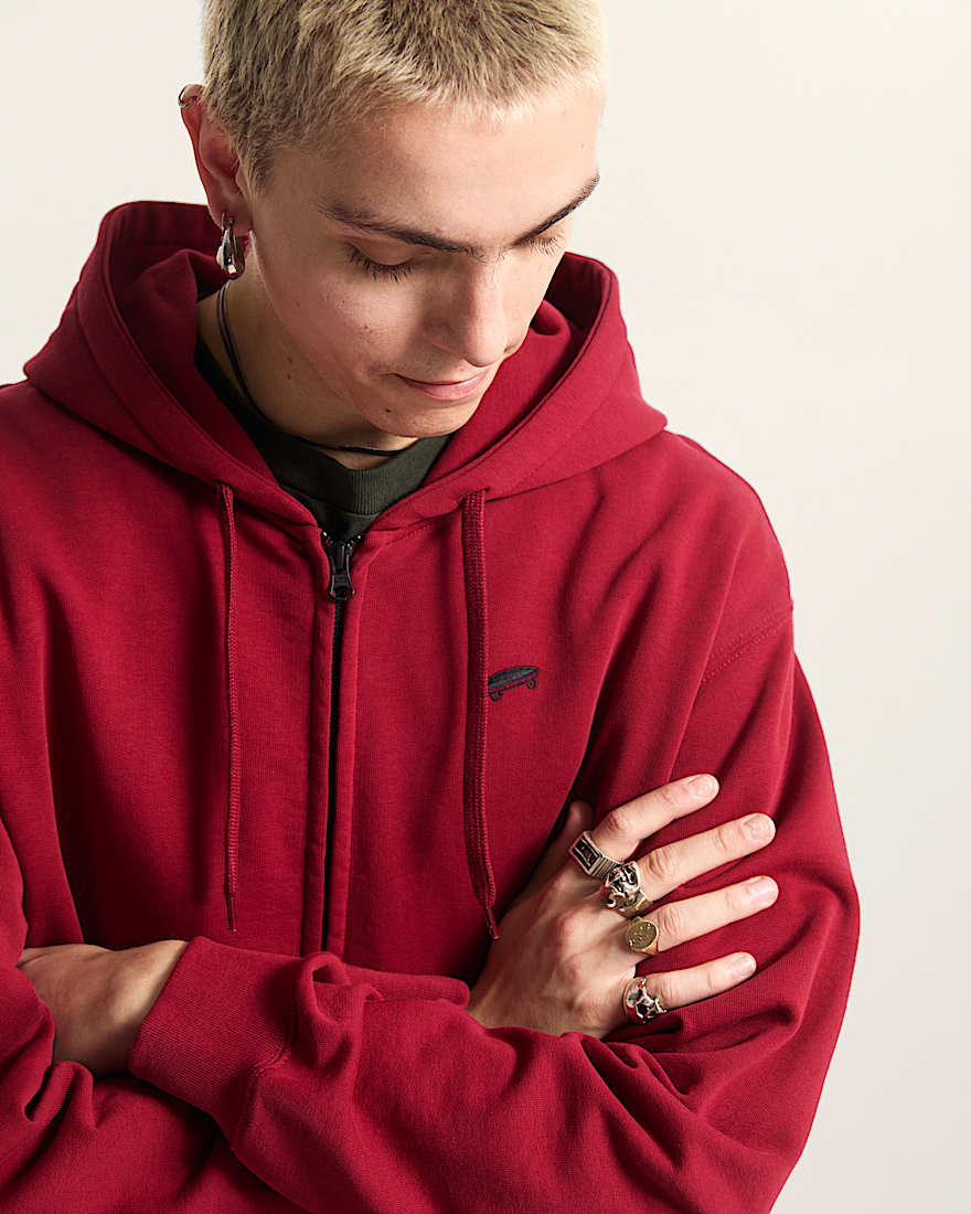 Salton Loose Hoodie mit Reiverschluss VANS Bordeaux ALT6