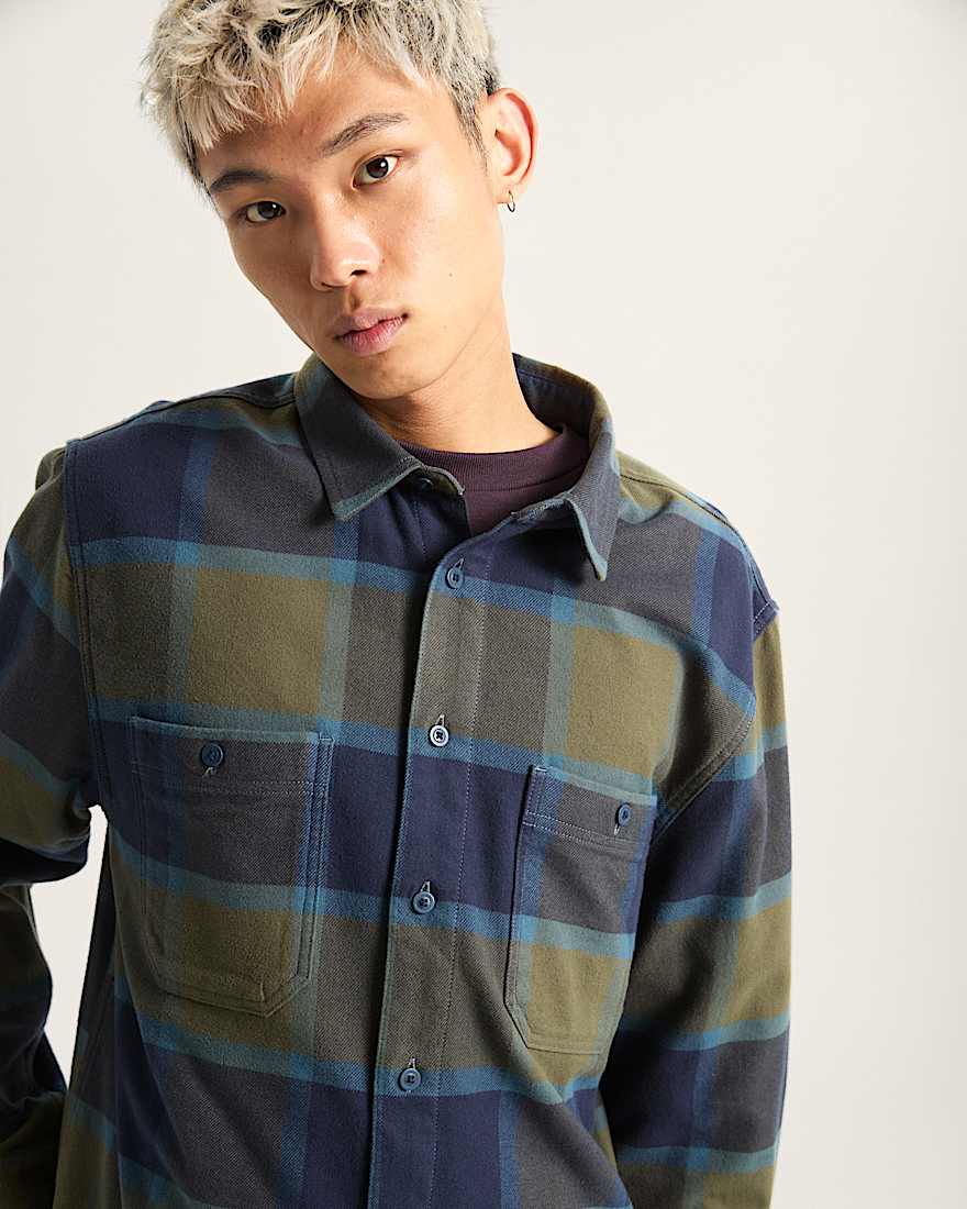 Larkspur Plaid Flanhellhemd VANS Schwarz ALT2