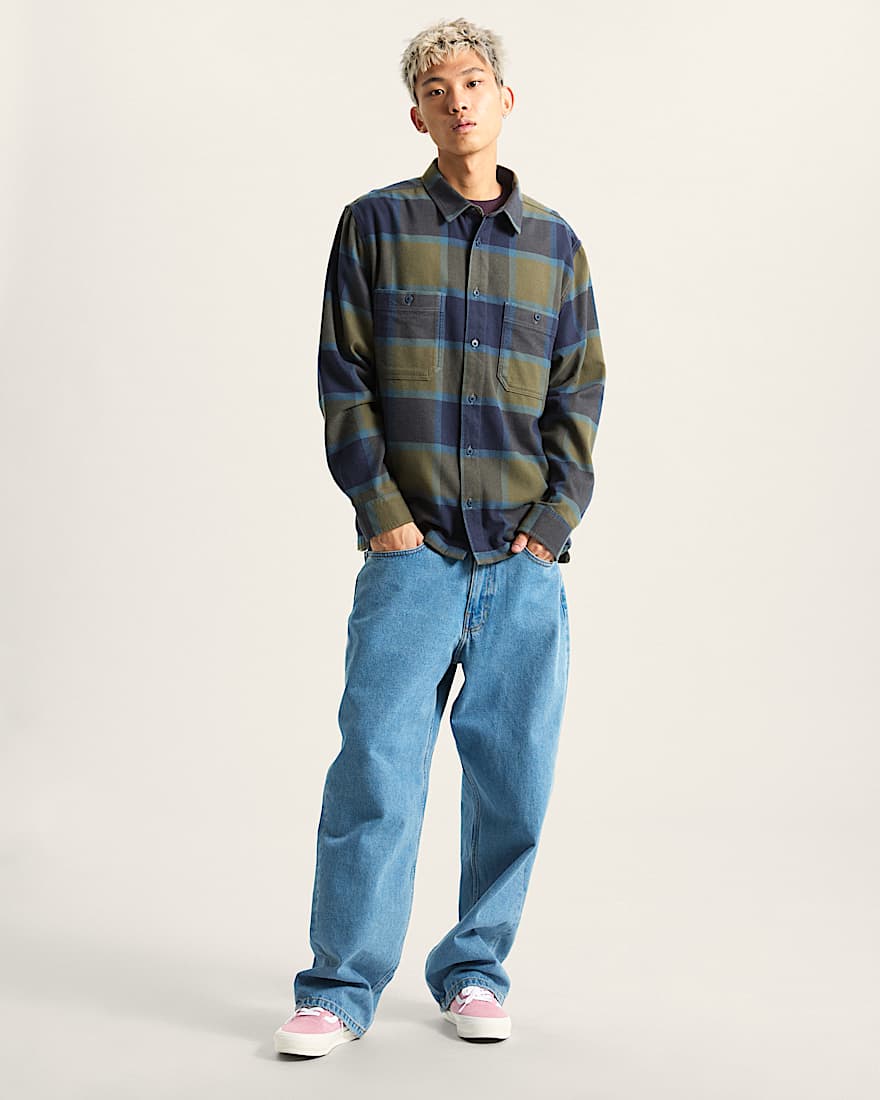 Larkspur Plaid Flanhellhemd VANS Schwarz ALT5